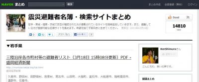 被災者名簿